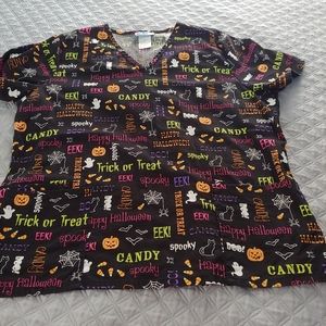 Halloween Scrub Top